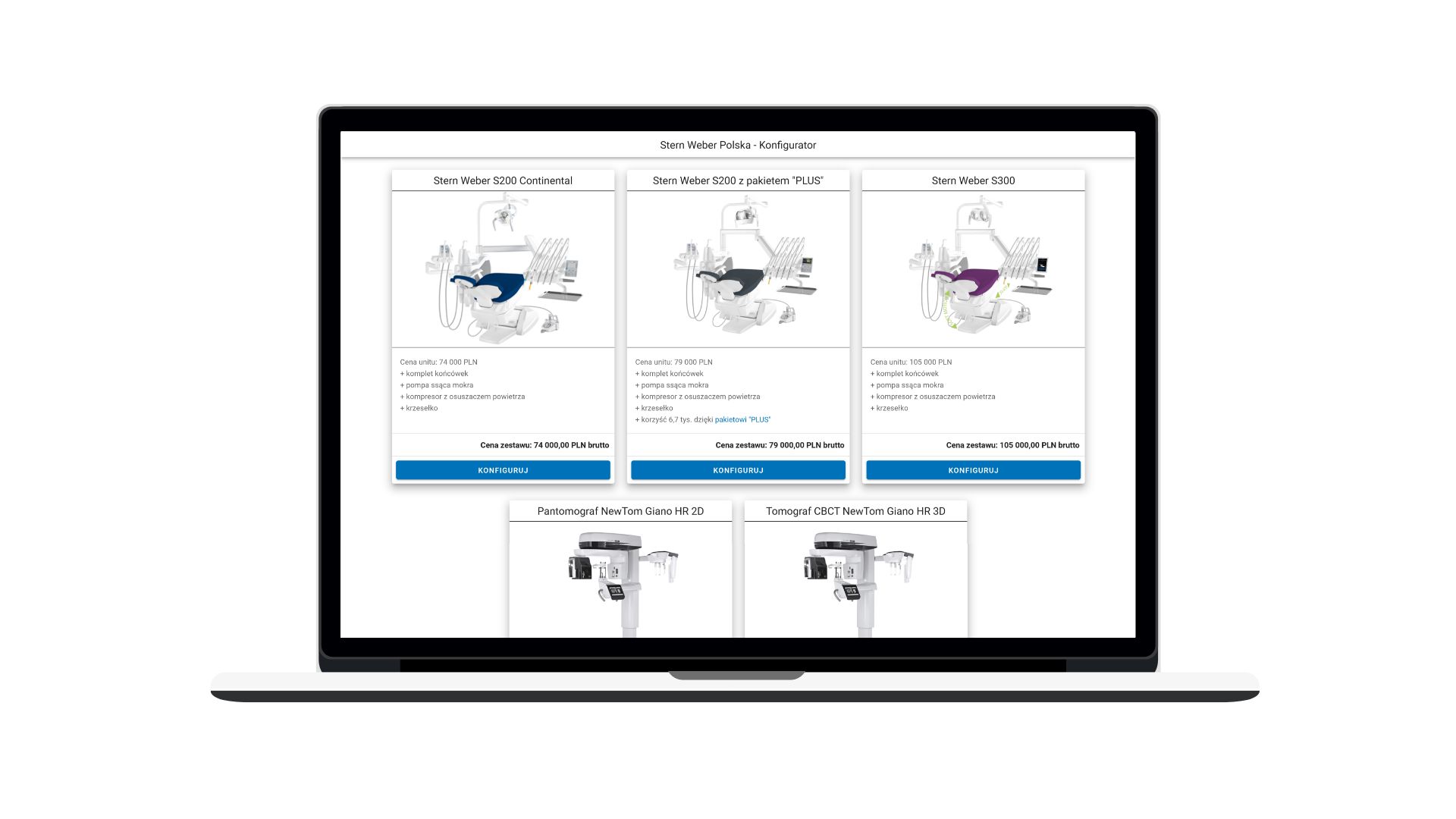 Wyb&oacute;r wariantu bazowego w konfiguratorze