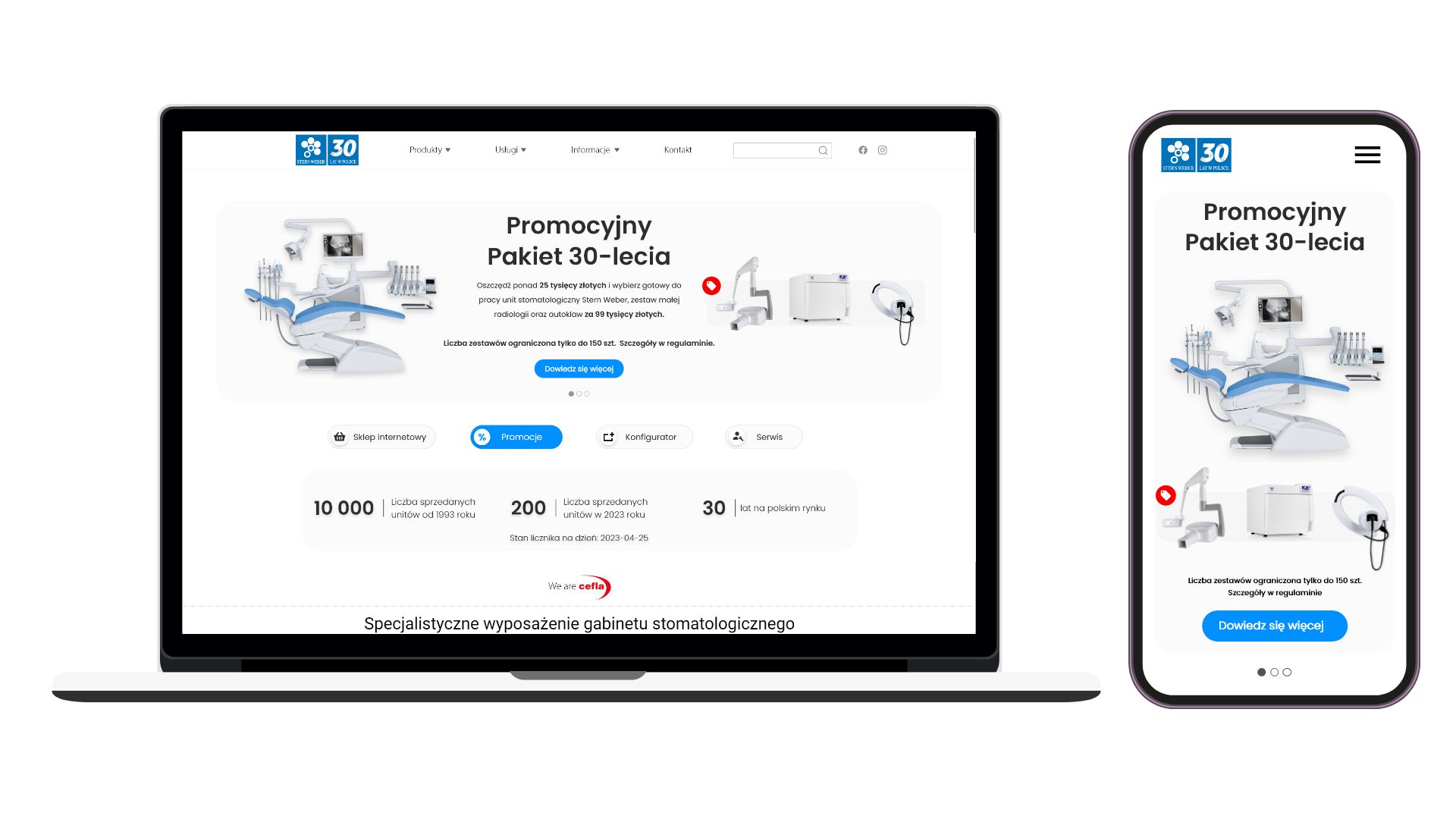 Panel główny aplikacji LightNet z widokiem statystyk